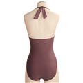 Violet Caribbean Sand Halter Swimsuit - 1-Piece, Scrunchies Straps (For Women)