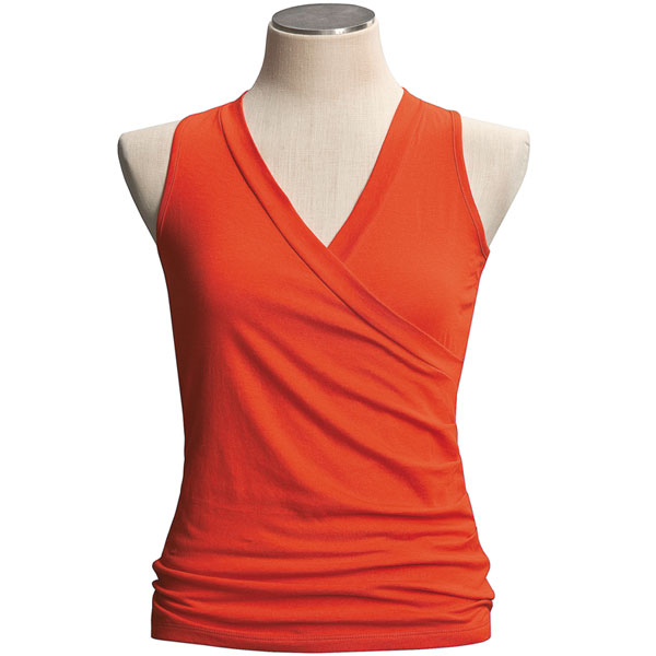 Lilla P Jersey Surplice Shirt - Pima Cotton, Sleeveless (For Women)