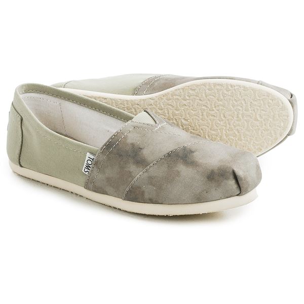 TOMS Washed Canvas Classic Shoes Slip Ons (For Women)