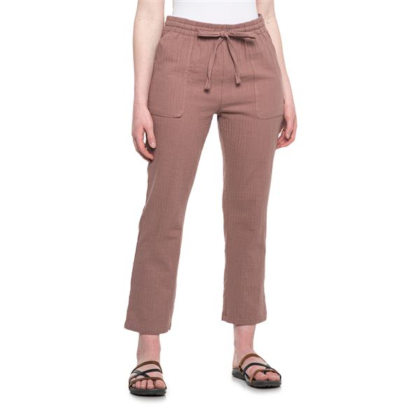 North River Woven Crop Pants (For Women) - OATMEAL (S )