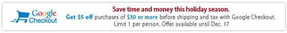 Get $5 off purchases of $30 or more