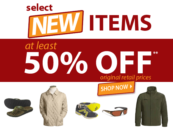 Select New Items At Least 50% OFF Shop Now