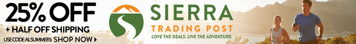 25% off $150 or 30% off $200 at Sierra Trading Post. Use code: ALMAY2. Valid to 6.6.2012