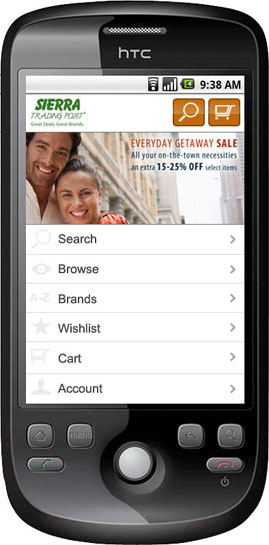 shopping app homepage homepage