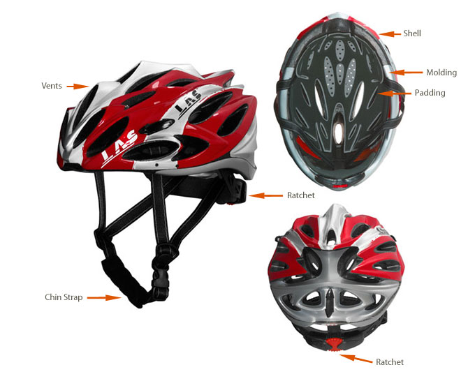 bike helmet components