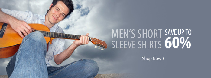 Save up to 60% on men's short sleeve shirts