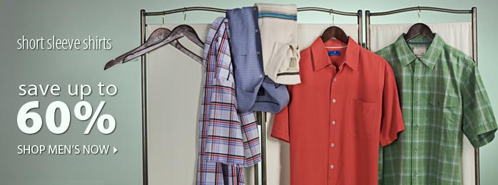 Save up to 60% on Short Sleeve Shirts