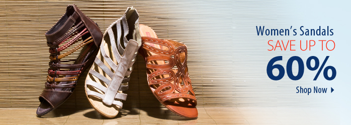 Save up to 60% on women's sandals
