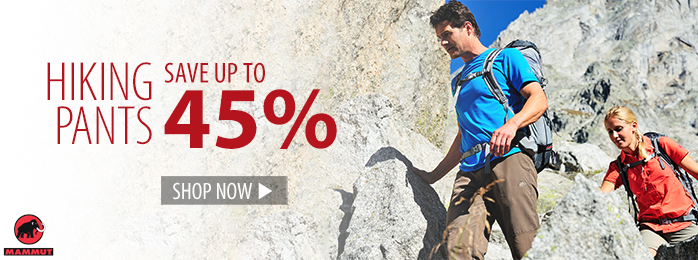 Hiking pants – save up to 45%