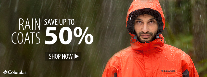 save up to 50% on rain jackets