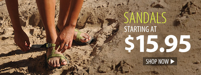 Sandals –  start at $15.95