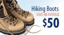 save an average $50 on hiking boots