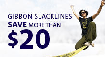 Save $20 on Gibbon Slacklines!