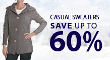 Casual Sweaters -  Save up to 60%!