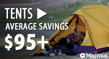 Tents - average savings $95+
