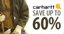save up to 60% on carhartt