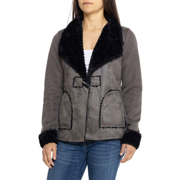 Wooly Bully Easy-Going Wrap Jacket in White