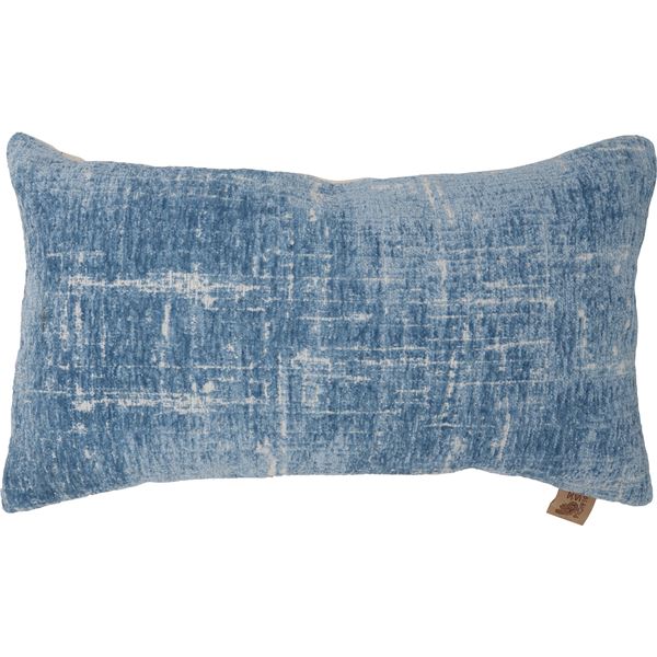 Devi Designs Chenille Throw Pillow - 14x26” in Blue Fog
