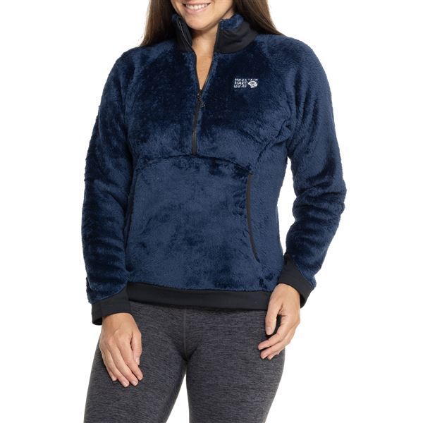 Mountain Hardwear Polartec® High-Loft Fleece Shirt - Zip Neck, Long Sleeve in Wild Oyster