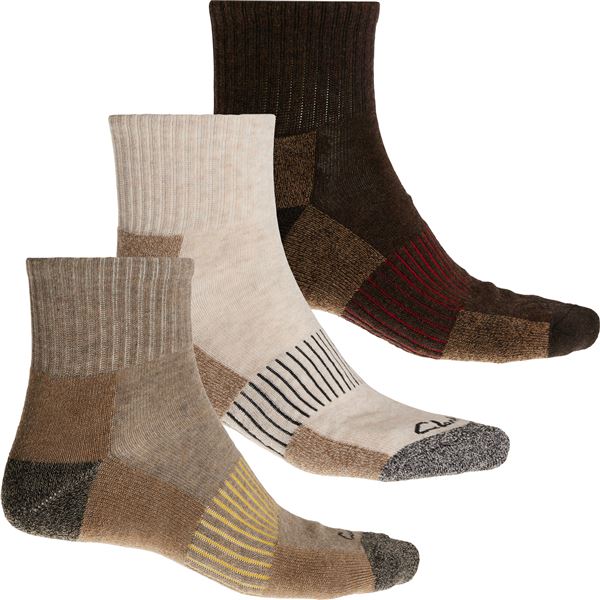 Clarks Half Cushion Arch Support Socks - 3-Pack, Ankle (For Men) in Multicolour (Stone ,Khaki, Brown)