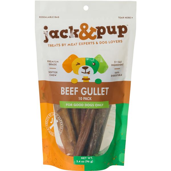 JACK & PUP Gullet Sticks Dog Treats - 10-Pack in Gullet