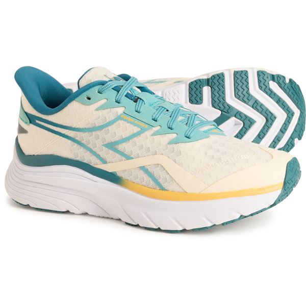 Diadora Equipe Nucleo Running Shoes (For Women) in Whisper White/Dusty Turquoise