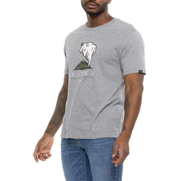 Sitka Goat T-Short - Short Sleeve in Olive Green