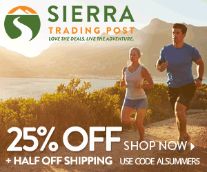 25% off $125 or 30% off $200 at Sierra Trading Post. Use code: ALJULY3. Valid through August 8th..