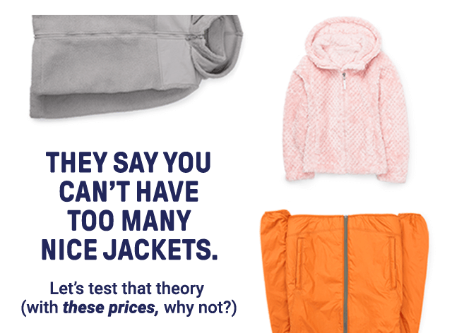 They say you can't have too many nice jackets. Let's test that theory (with these prices, why not?)