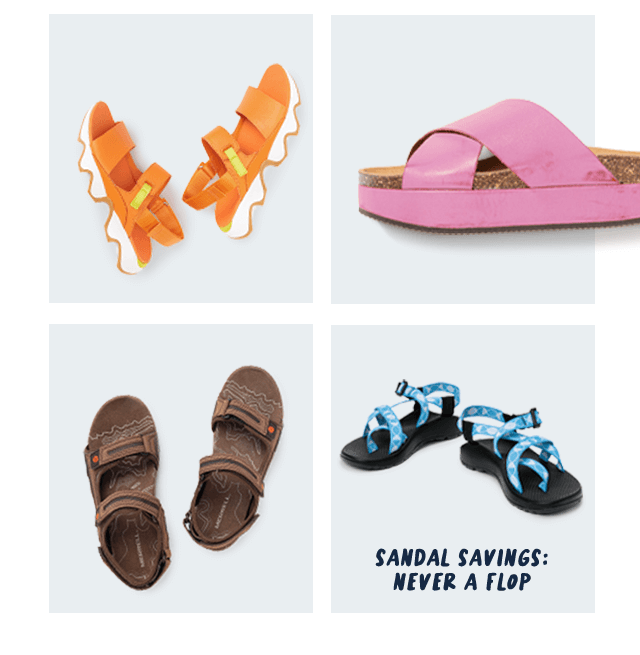 Sandal Savings: never a flop