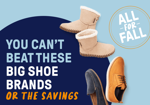 You can't beat these big brand shoe brands or the savings.