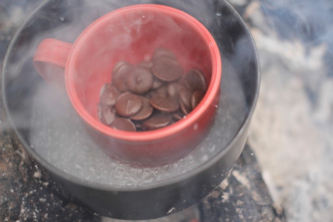 Campfire Dessert Chocolate Fondue