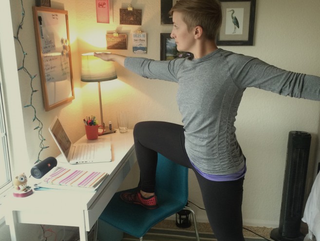 Office yoga poses