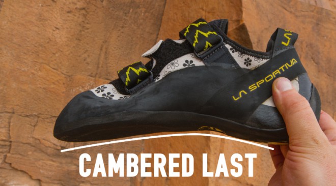 Climbing shoes Cambered Last