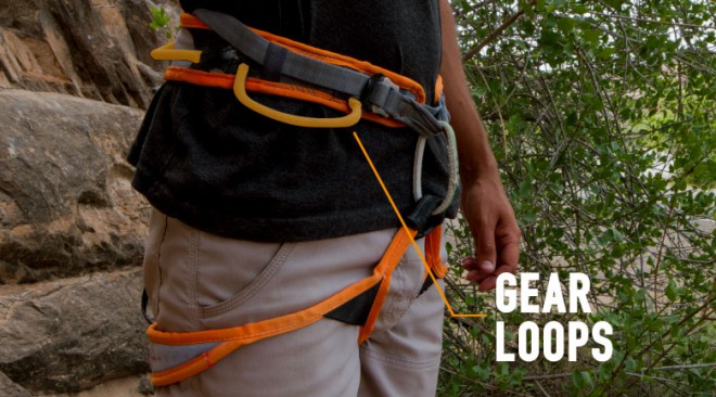 climbing harness gear loops