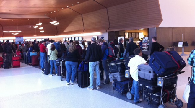 airport and TSA line