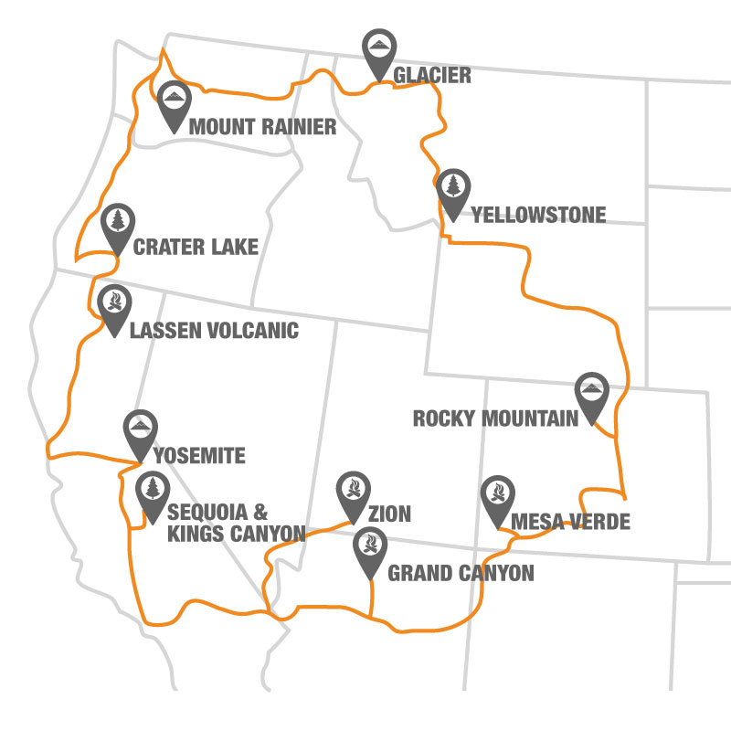 National Park Road Trip Map Best Event In The World Map Shows The