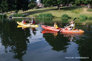 Tandem Kayak Paddling 