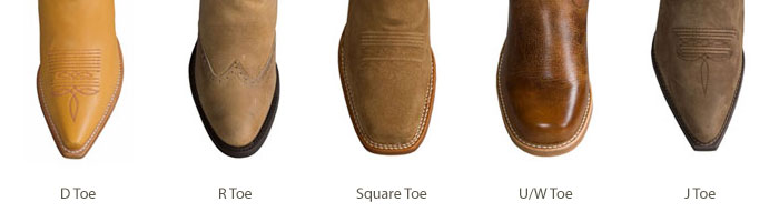 western boot toe types